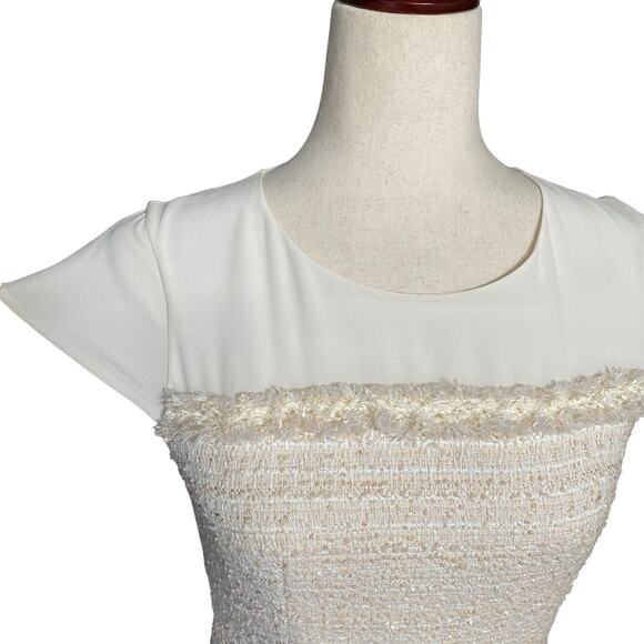 Anayi Japanese Luxury Tweed A Line Fit Flare Dress 38 (M?) Old Money Classic - Picture 5 of 13